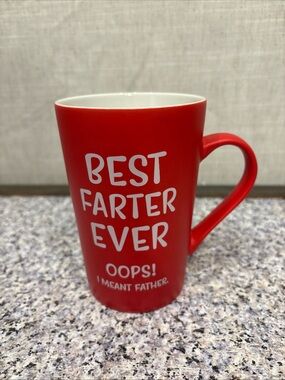 Funny Christmas Coffee Mug for Dad, Fun Gifts from Daughter Son, Red 12 Oz